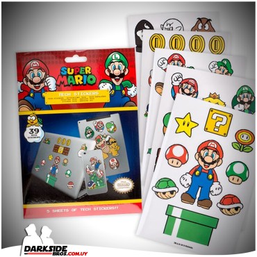 Super Mario - Stickers Pack 39 unidades