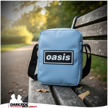 Oasis - Logo - Bandolera Blue Moon - Rocksax