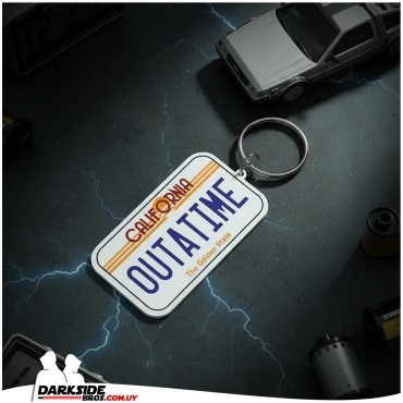 Back to the future - License Plate - Llavero de Goma