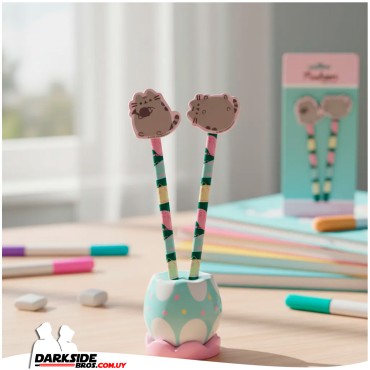 Pusheen - Set Lapices y Goma